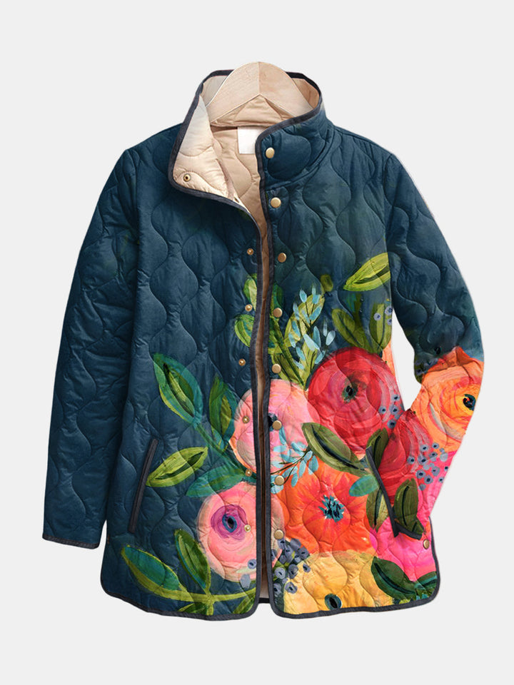 Amaya | Jaqueta Matelassé Floral Vintage