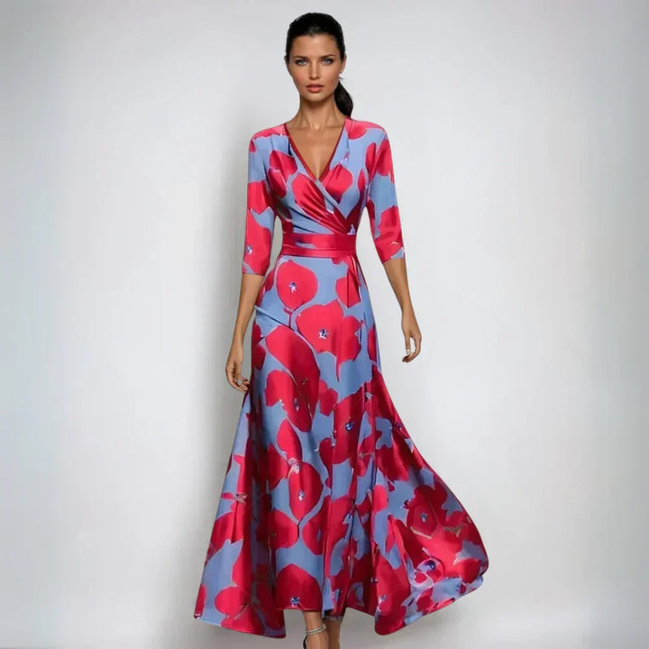 Emily | Vestido Floral Estiloso com Laço