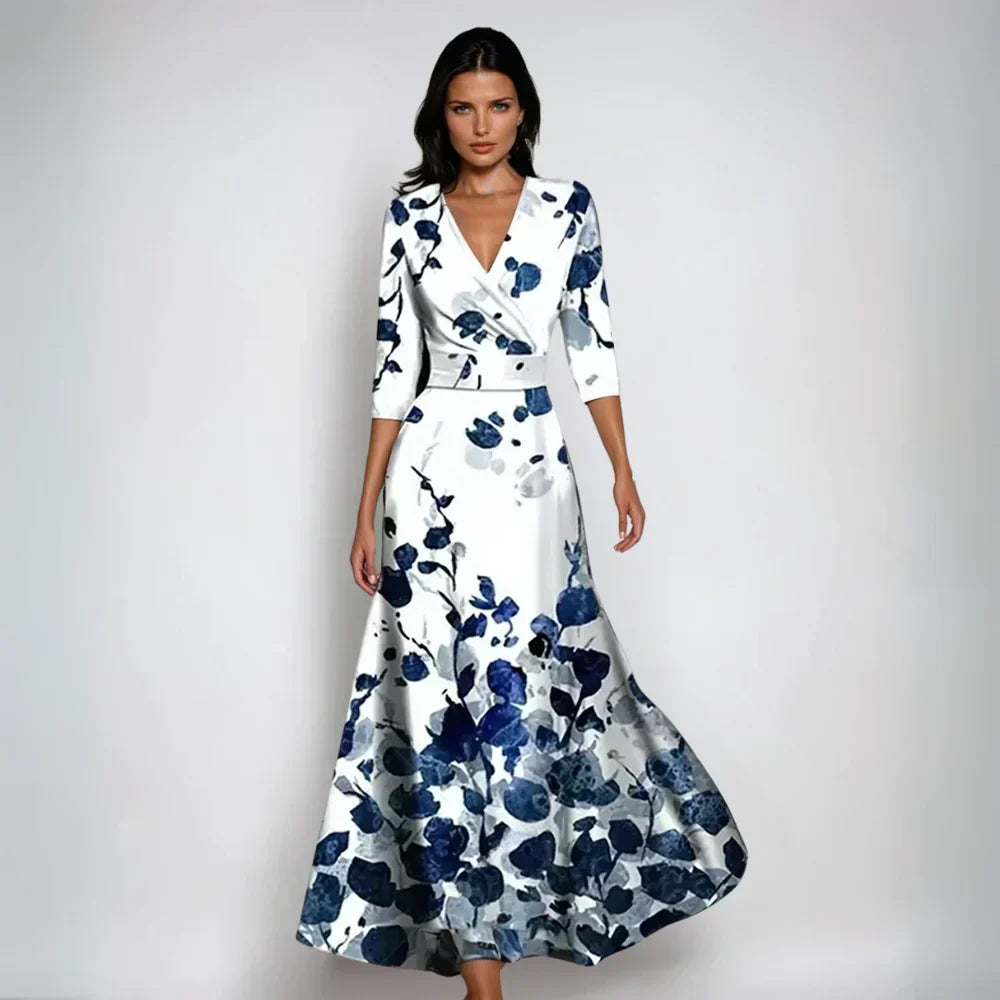 Emily | Vestido Floral Estiloso com Laço