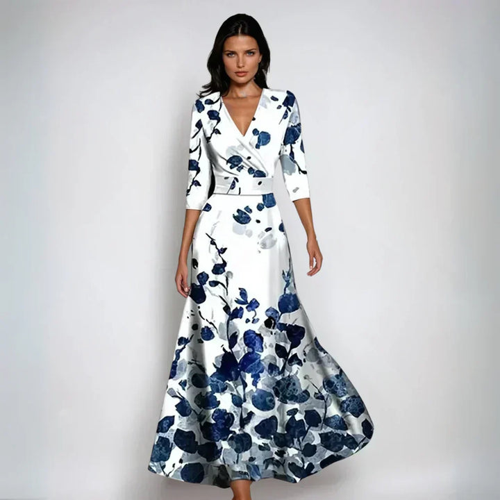 Emily | Vestido Floral Estiloso com Laço
