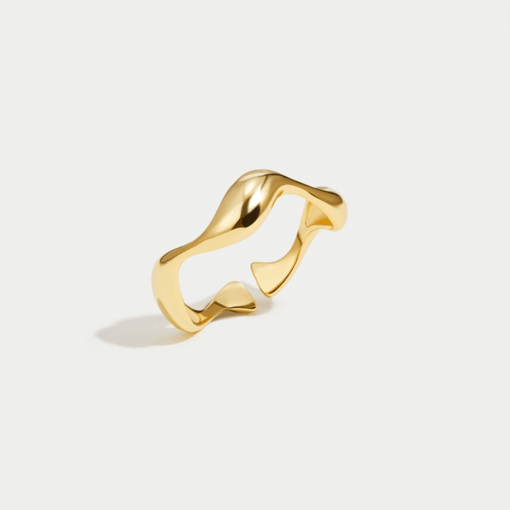 Anel Onda em Ouro 18K
