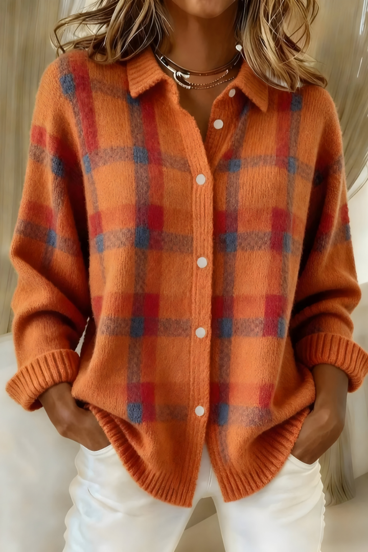 ANNA | CARDIGAN DE MALHA XADREZ