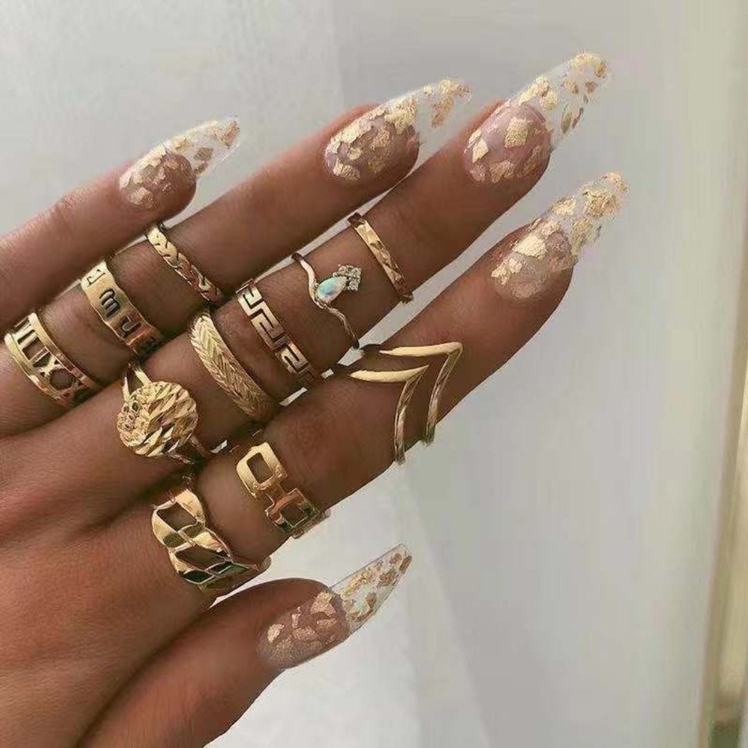 Conjunto Exclusivo de 8 a 12 Anéis Premium