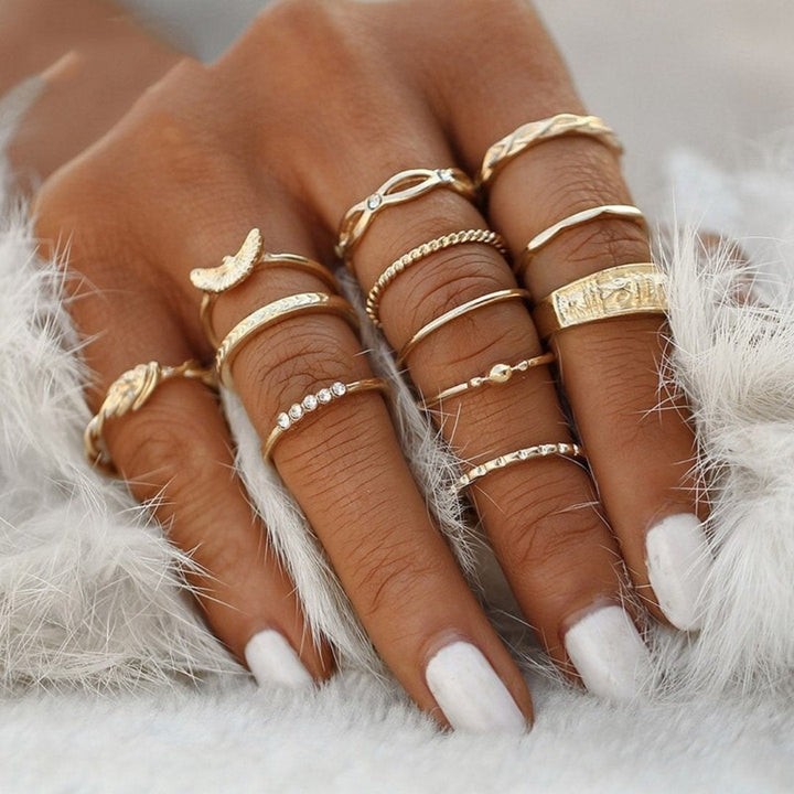 Conjunto Exclusivo de 8 a 12 Anéis Premium