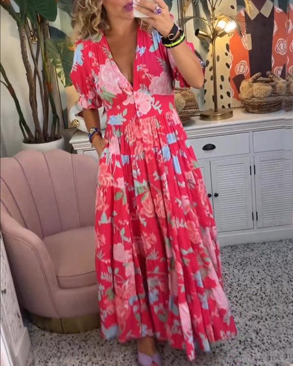 Floriana - Vestido Floral Vibrante