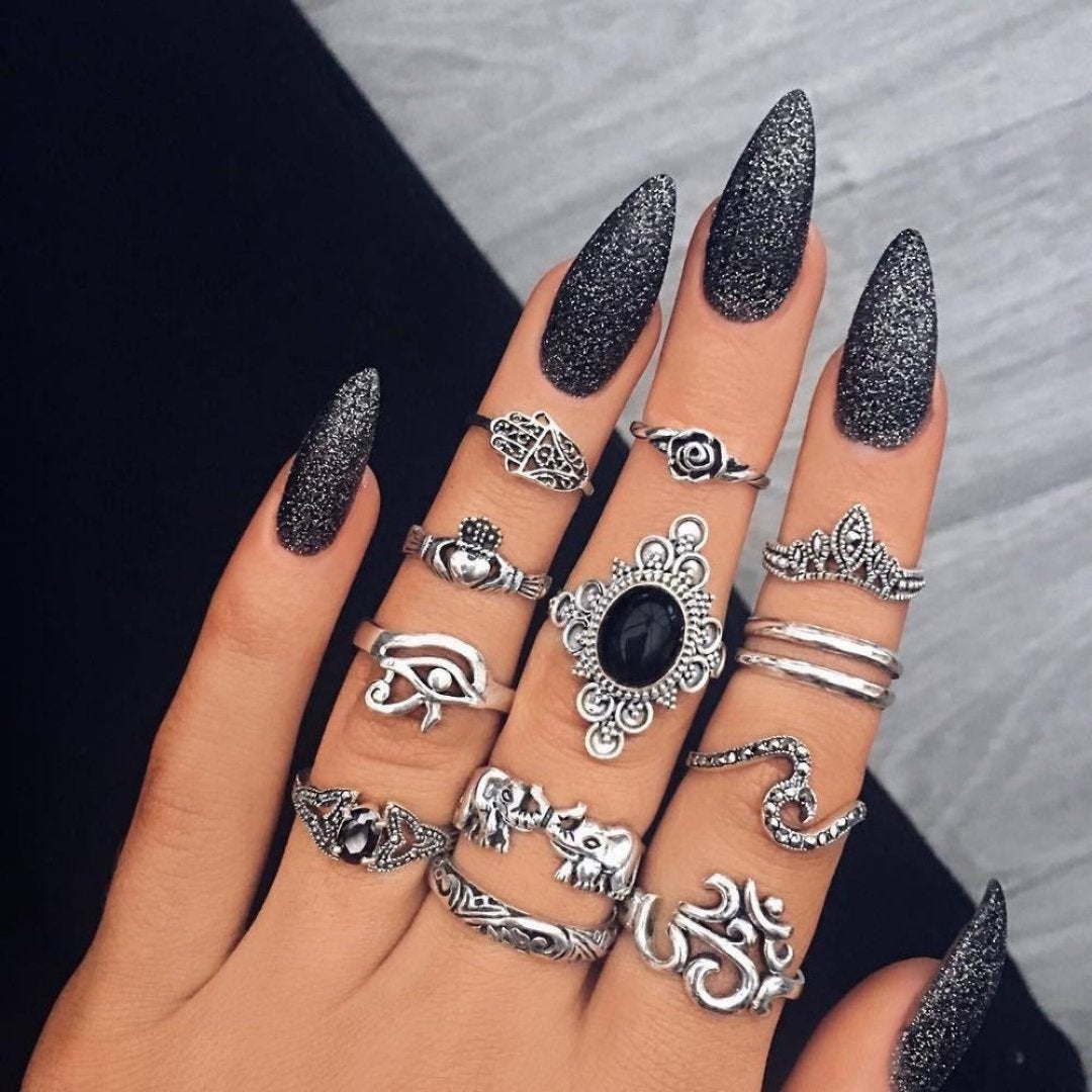 Conjunto Exclusivo de 8 a 12 Anéis Premium