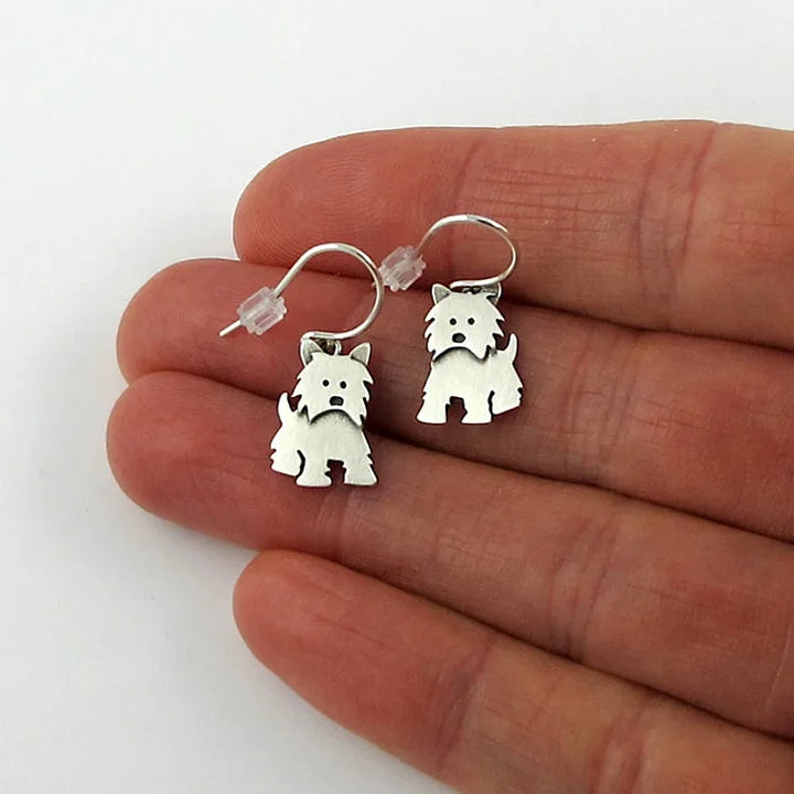 Brincos minúsculos Westie
