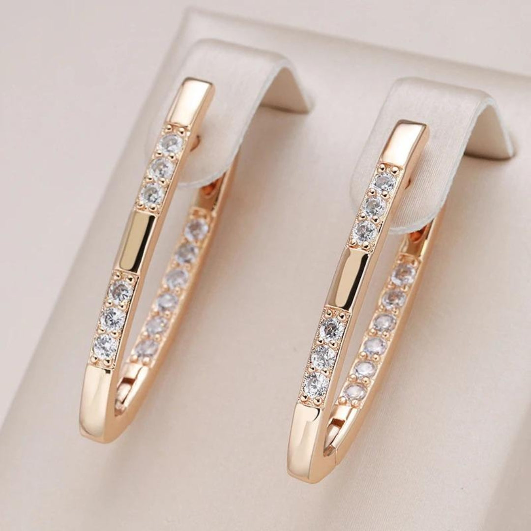 Brincos Elegantes de Zircônia