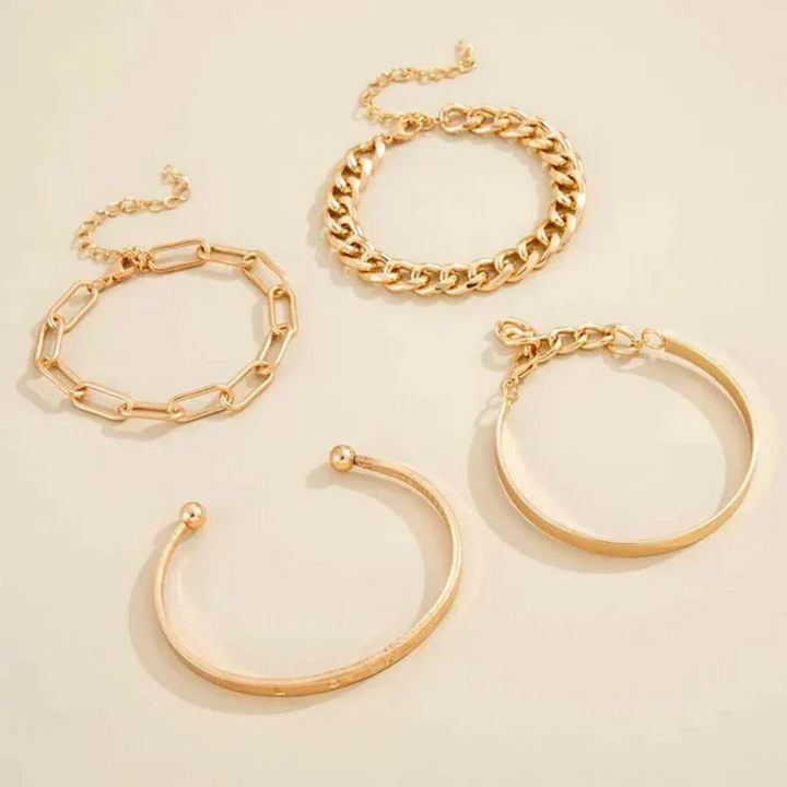 Conjunto de Pulseiras Elan Mercer | Dourado