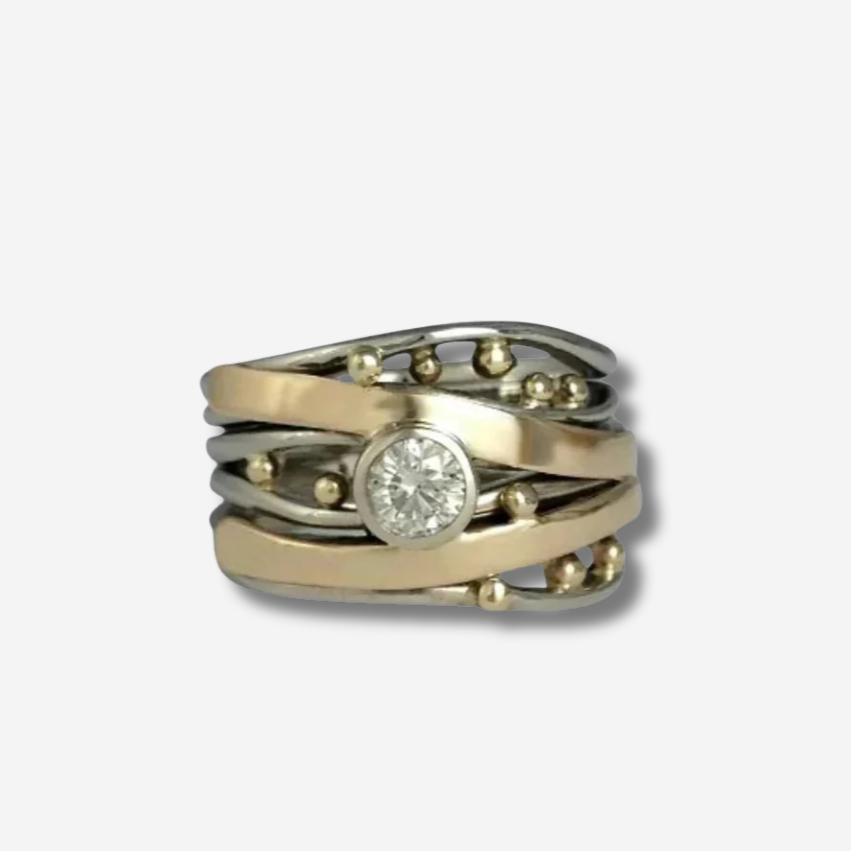 Anel Vintage Dourado da Deborah