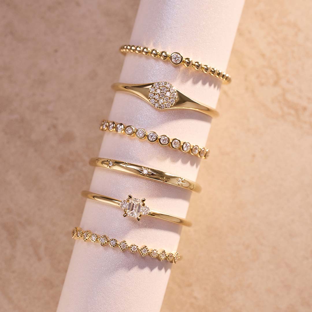 Anel Bolha de Diamante