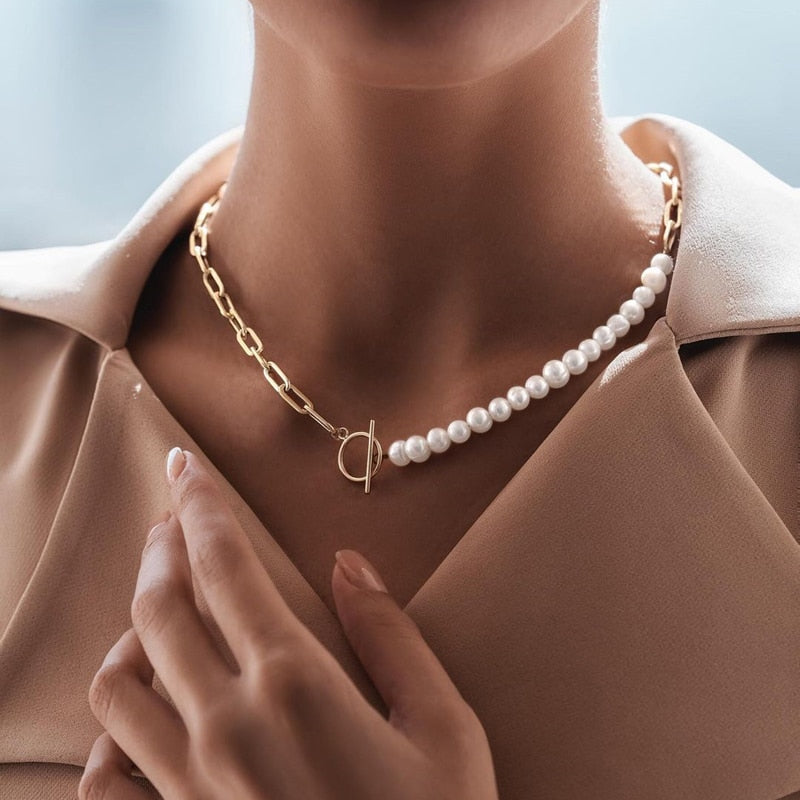 Conjunto de pérolas de água doce Marie-Caley