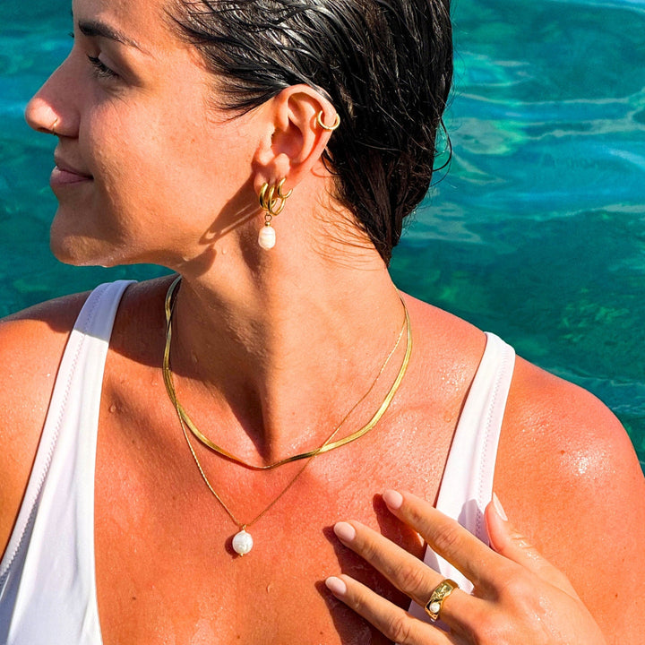 COLAR "MEDITERRÂNEO" EM CAMADAS COM PONTO DE HERRINGBONE