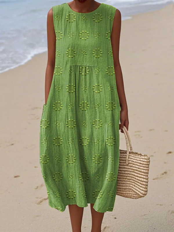 Sara™ Vestido Midi Estampado