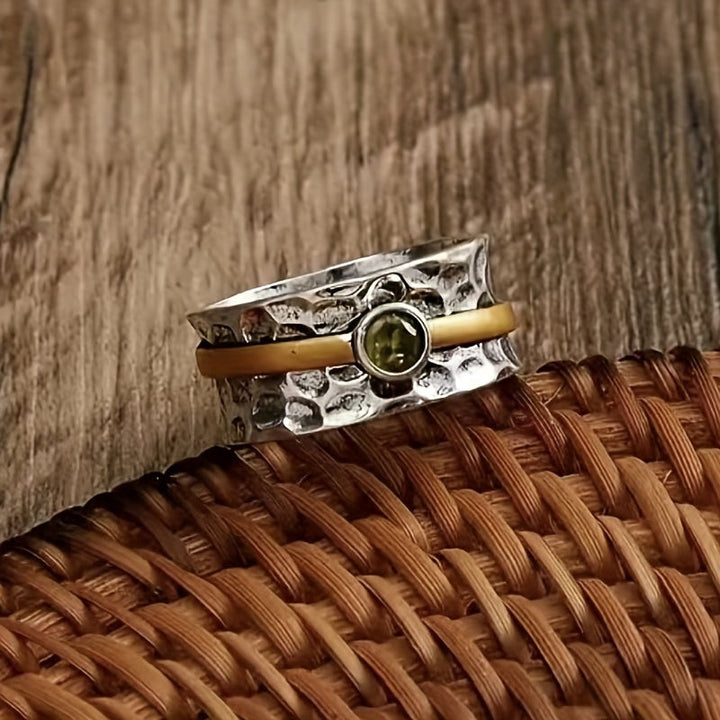 Anel de Zircônia Verde Elegante