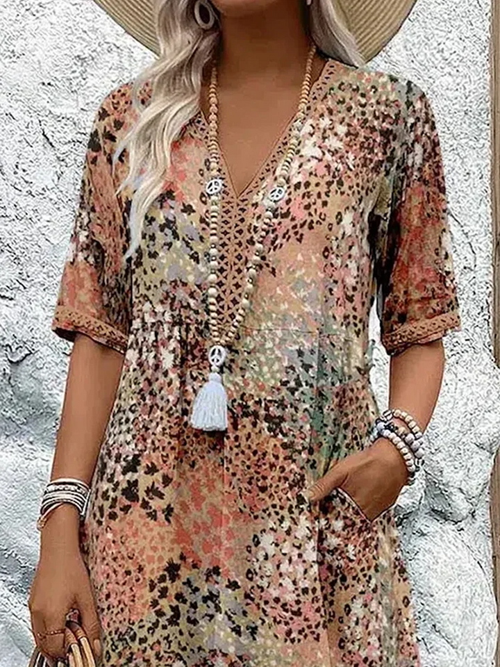 Fatima - Vestido com Design Floral