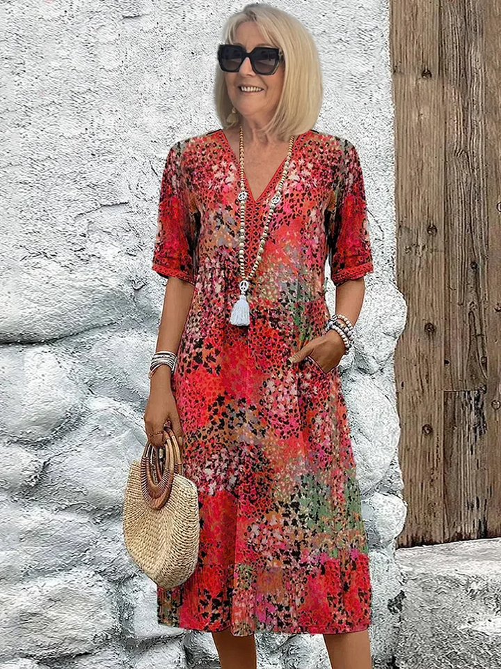 Fatima - Vestido com Design Floral