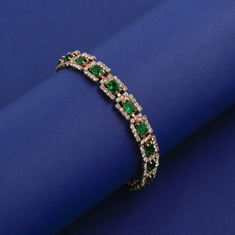 Pulseira Declarativa Verde Esmeralda