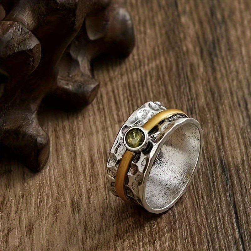 Anel de Zircônia Verde Elegante