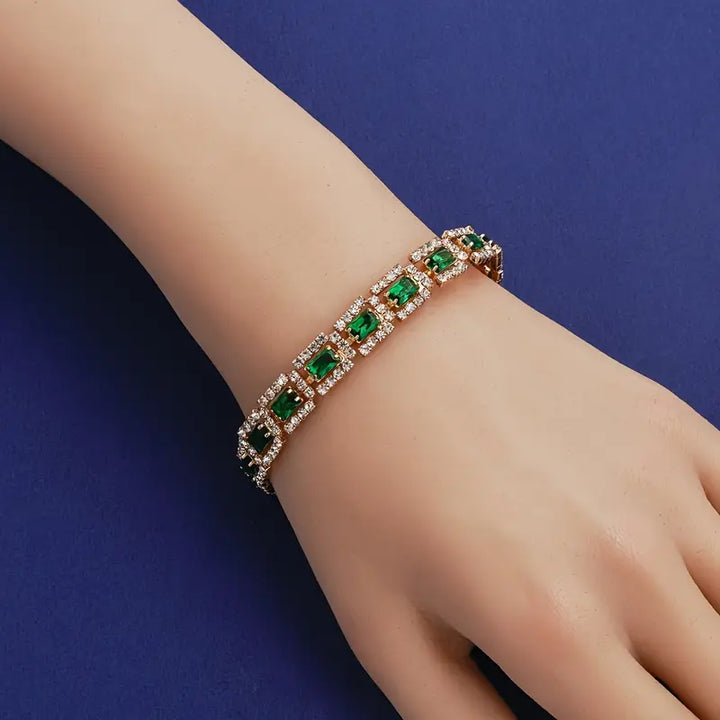 Pulseira Declarativa Verde Esmeralda
