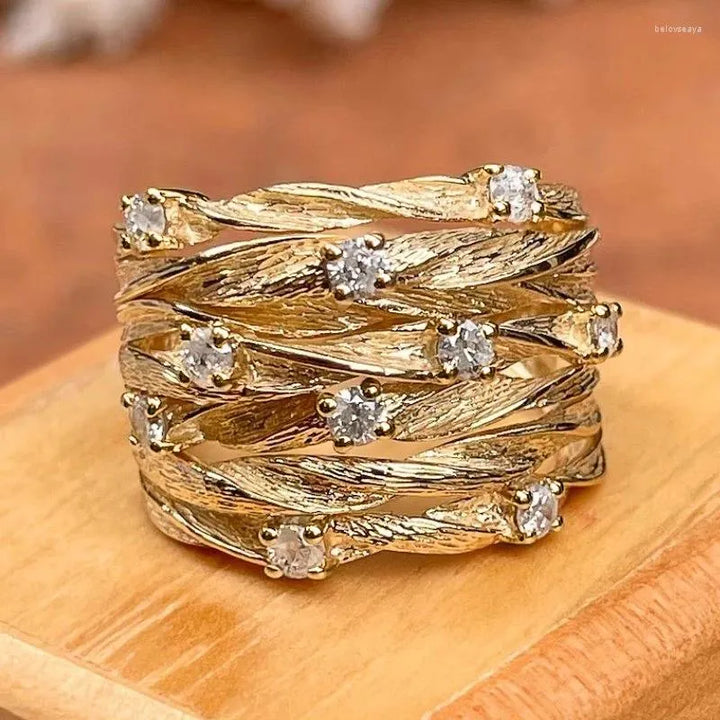 Anel Boho Vintage em Ouro