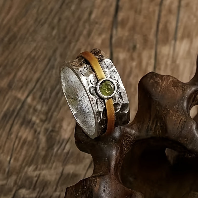 Anel de Zircônia Verde Elegante