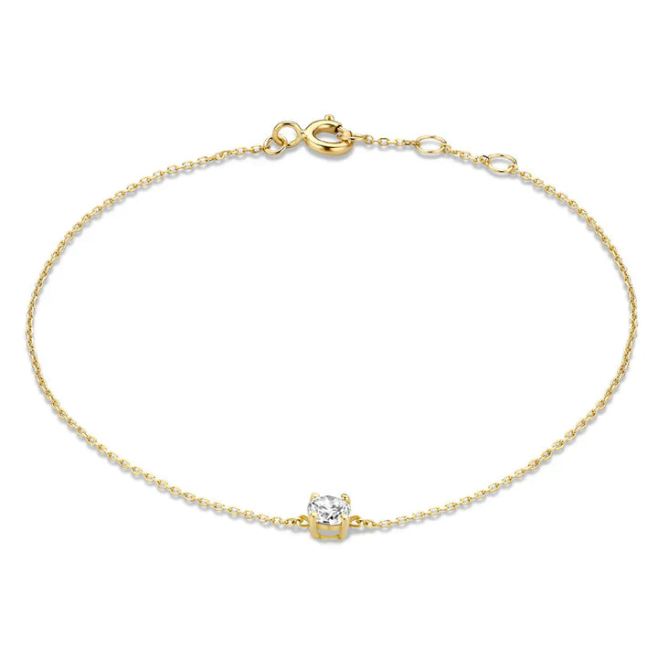 Pulseira com Pedra de Moissanita Cléa | Dourado