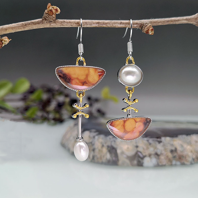 Elodi - Laranja Retro Earrings