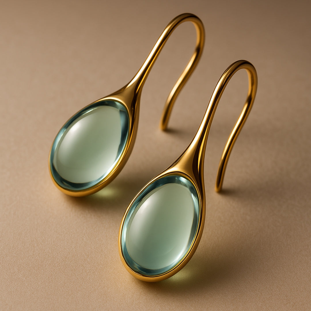 Brincos de Cristal em Tons Dourado e Prateado