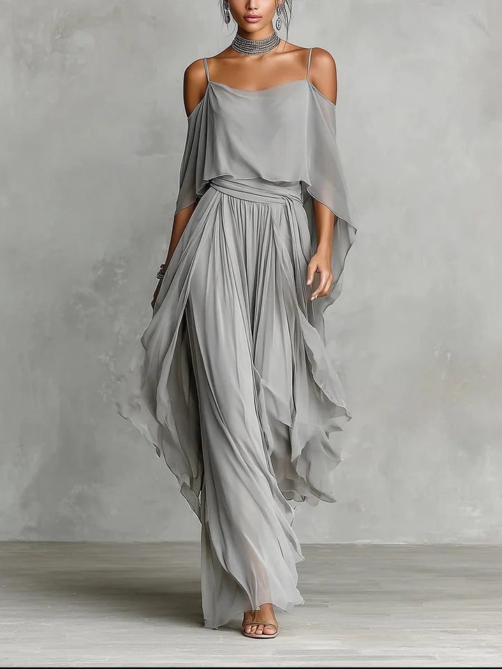 Isabela | Conjunto Fluido Cinza