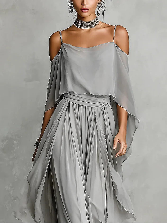 Isabela | Conjunto Fluido Cinza