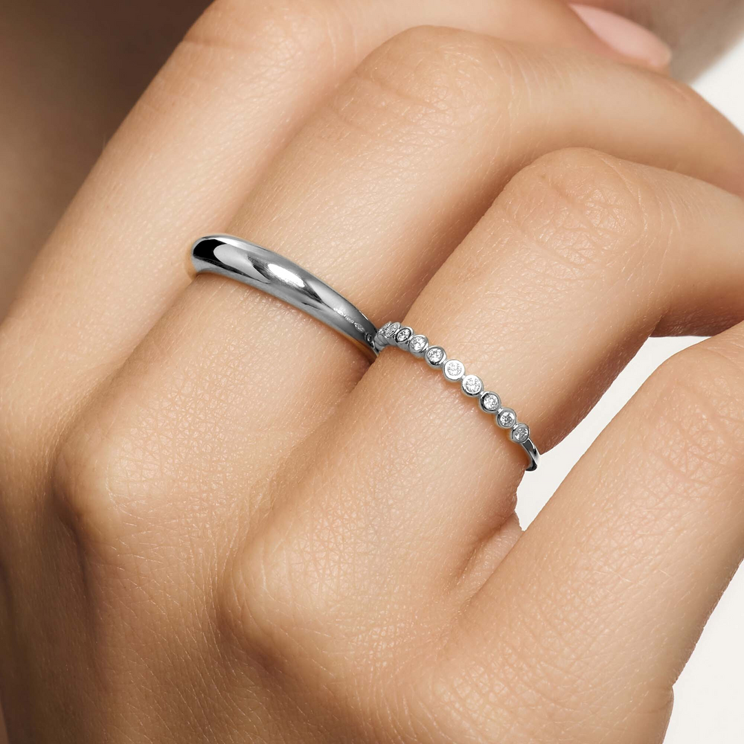 Anel Bolha de Diamante