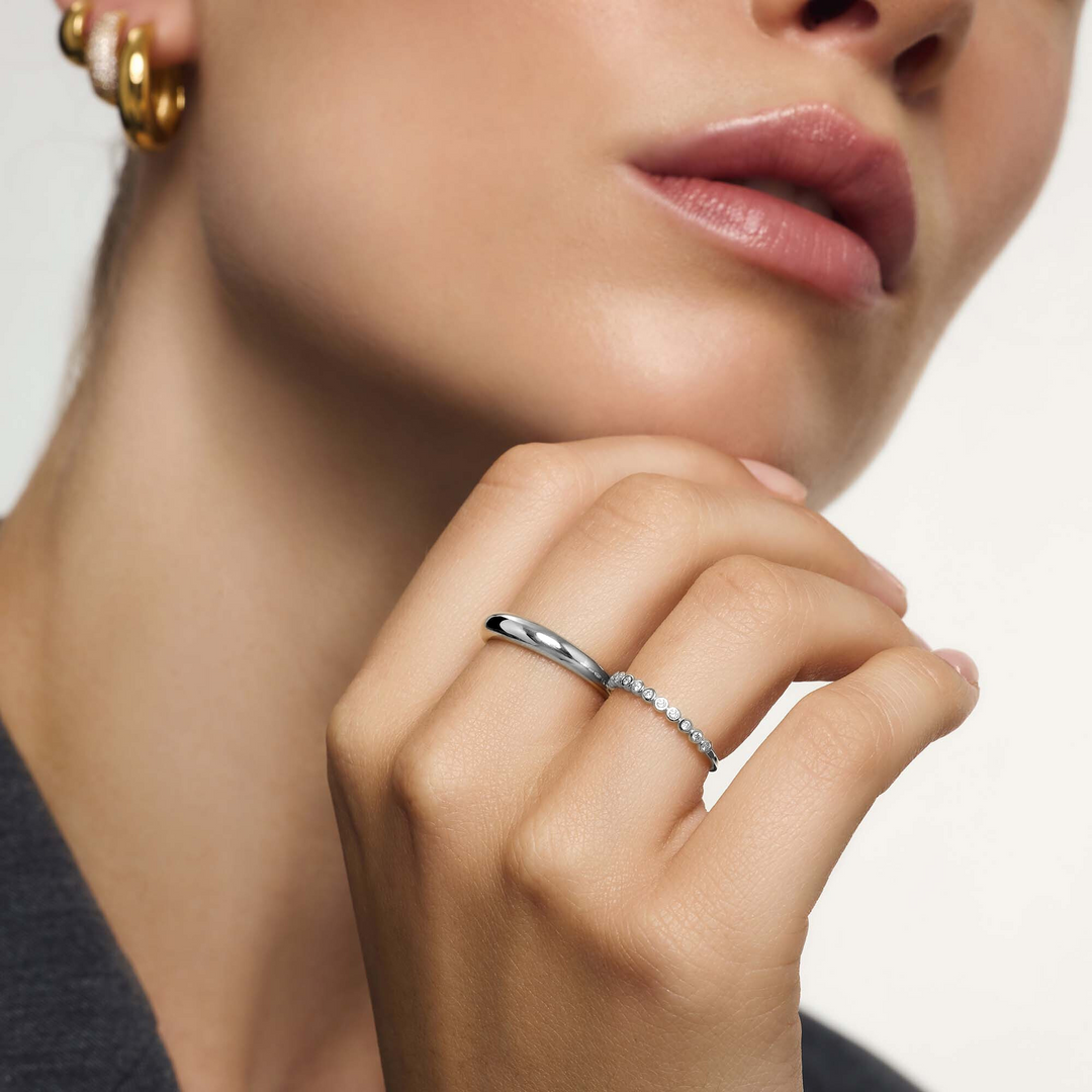 Anel Bolha de Diamante