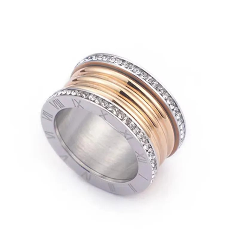 Anel vintage com zirconia incrustada Monaco