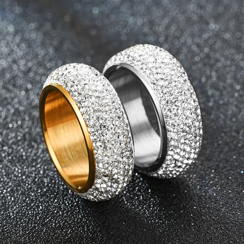 Anel vintage com zirconia incrustada Maldivas