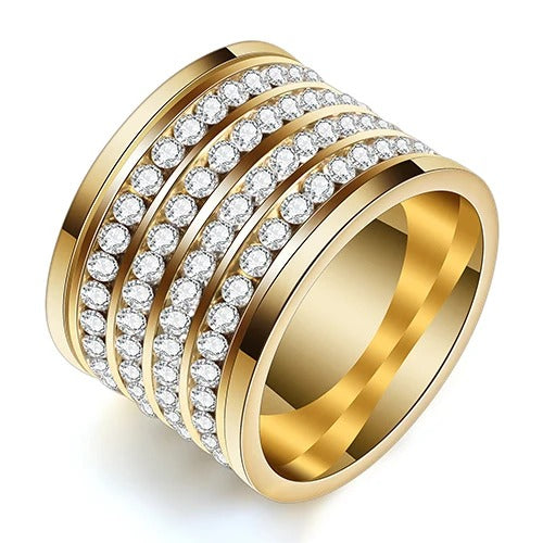 Anel vintage com zirconia incrustada Dubai