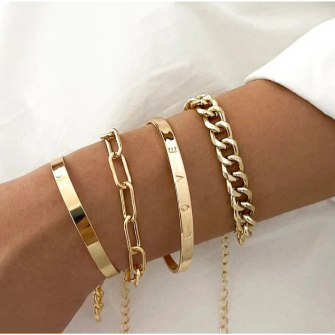 Conjunto de Pulseiras Deja com 4 Peças