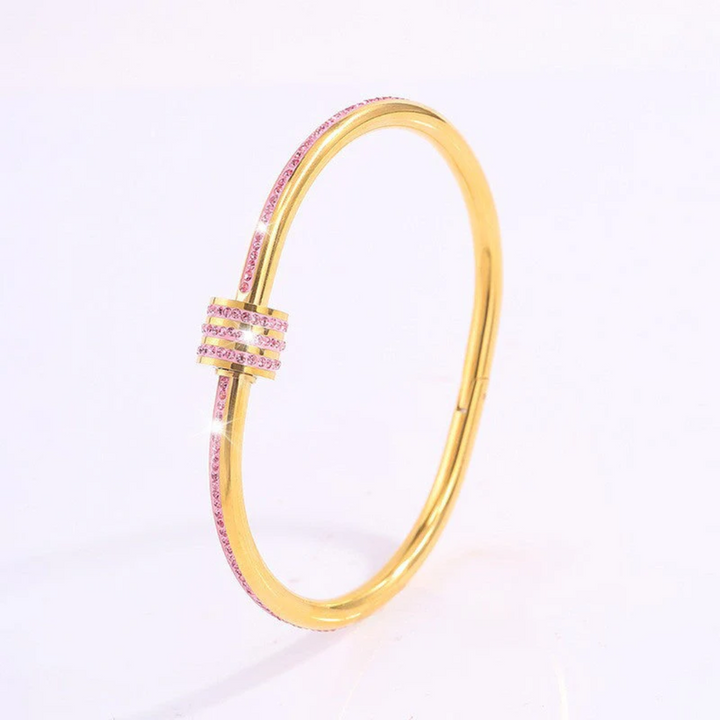 Pulseira Dourada Tessandra Virelli com Detalhes Verdes