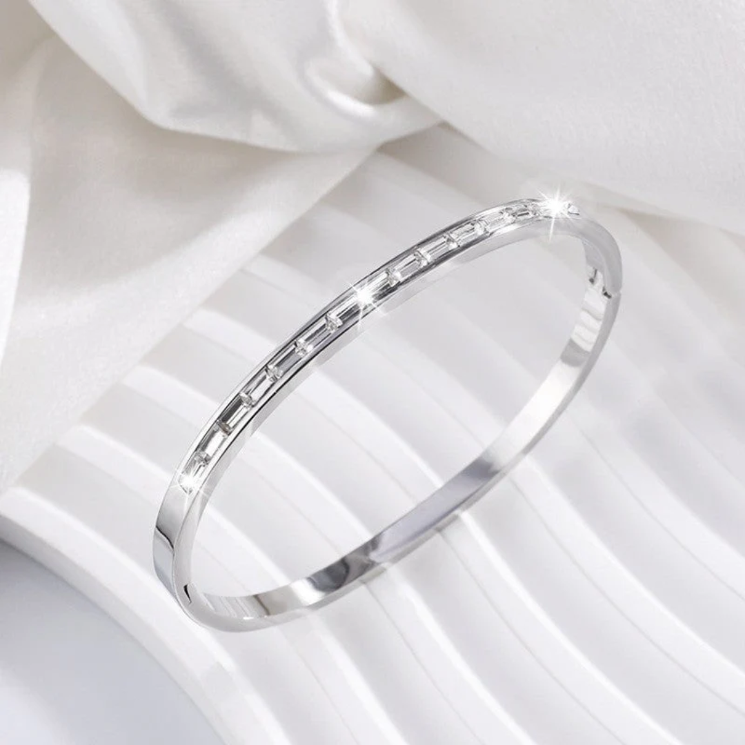 Pulseira Dourada Giulietta Farnese com Cristais Retangulares