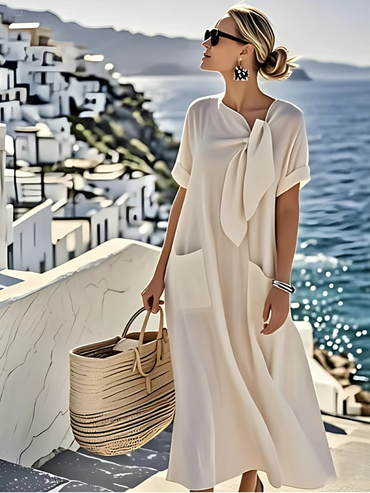 Janet | Vestido Maxi Solto Elegante de Verão com Bolsos