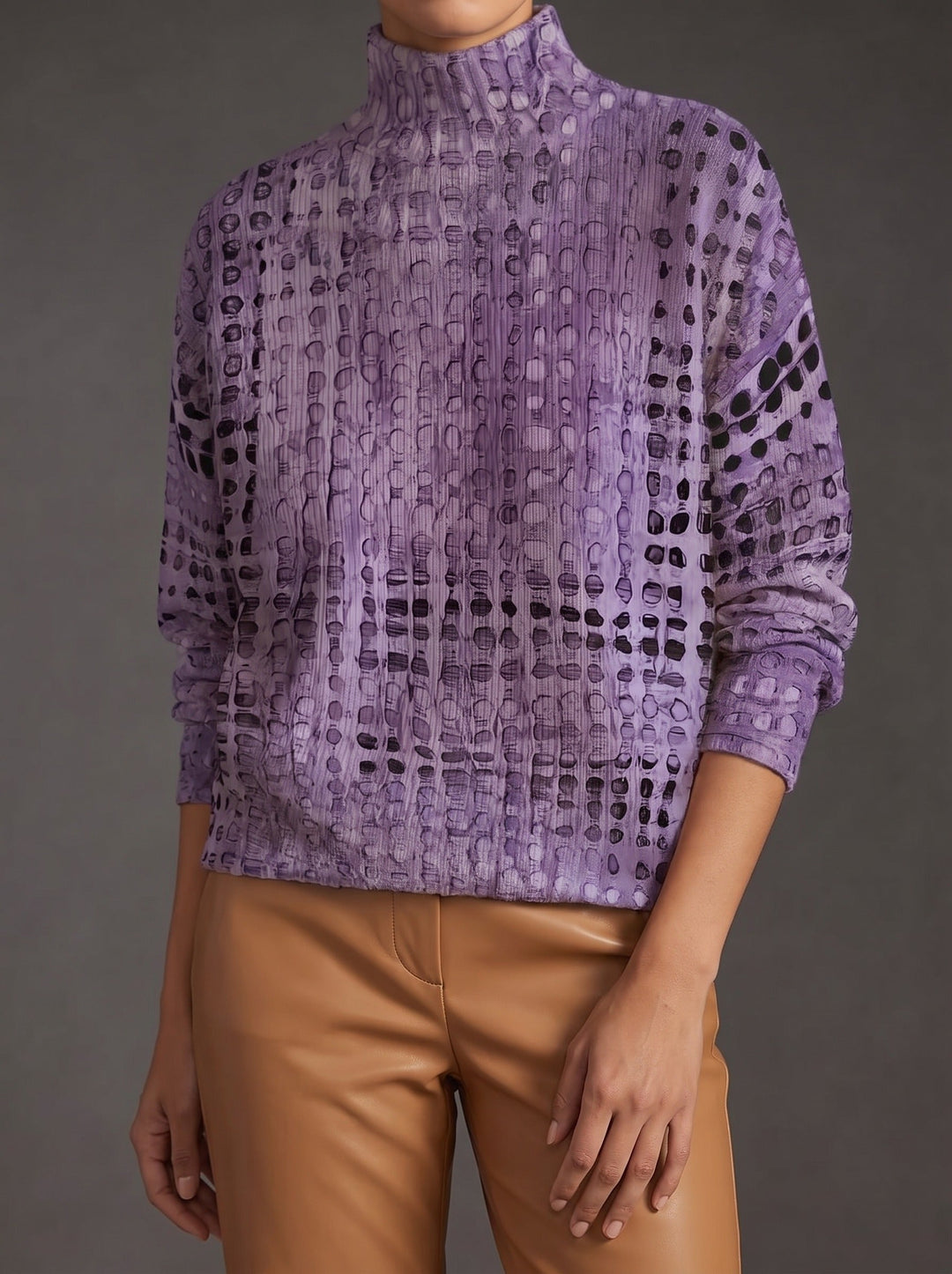 Ysolde™ | Gola Alta em Lavanda